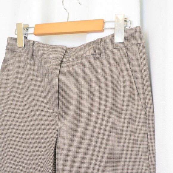Aritzia Babaton Quentin Pant Brown Houndstooth Sz 2 - Picture 5 of 7